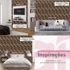 Papel De Parede 3d Auto Adesivo Geométrico Ondas Pretas E Bro