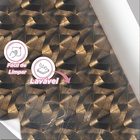 Papel De Parede 3d Auto Adesivo Geométrico Ondas Pretas E Bro