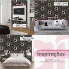 Papel De Parede 3d Auto Adesivo Geométrico Preto E Dourado Vi