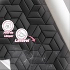 Papel De Parede 3d Auto Adesivo Geométrico Preto Fosco Modern