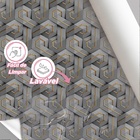 Papel De Parede 3d Auto Adesivo Geométrico Tijolinho Letra P