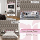 Papel De Parede 3d Auto Adesivo Geométrico Tijolinho Letra P