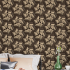 Papel De Parede 3d Auto Adesivo Geométrico Triangulo Dourado