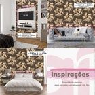 Papel De Parede 3d Auto Adesivo Geométrico Triangulo Dourado