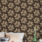 Papel De Parede 3d Auto Adesivo Geométrico Triangulo Dourado