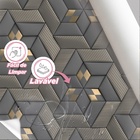 Papel De Parede 3d Auto Adesivo Geométrico Triangulos Preto E