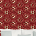 Papel De Parede 3d Auto Adesivo Geométrico Vermelho E Dourado