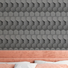 Papel De Parede 3d Auto Adesivo Geométricoefeito Colméia Cinz