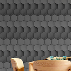 Papel De Parede 3d Auto Adesivo Geométricoefeito Colméia Cinz