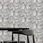 Papel De Parede 3d Auto Adesivo Lavavel Geométrico Futurista