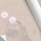 Papel De Parede 3d Auto Colante Efeito Tecido Linho Bege Crem