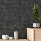 Papel De Parede 3d Auto Colante Efeito Tecido Linho Cinza Esc