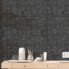 Papel De Parede 3d Auto Colante Efeito Tecido Linho Cinza Esc