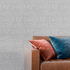 Papel De Parede 3d Auto Colante Efeito Tecido Linho Cinza Rea