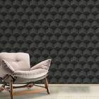 Papel De Parede 3d Cimento Queimado Com Dourado-60x300cm