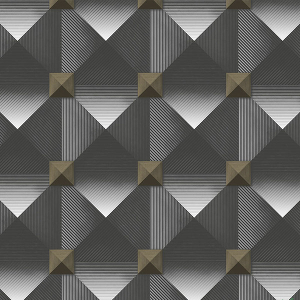 Papel De Parede 3d Cinza Escuro Para Sala De Jantar