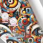 Papel De Parede 3d Desenho Arte Gamer Colorida Auto Adesivo C