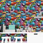 Papel De Parede 3d Grafite Desenho Gamer Cartoon Divertido De