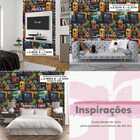 Papel De Parede 3d Grafite Gamer Colorido Auto Colante Arte G