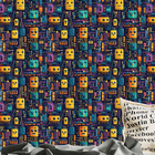 Papel De Parede 3d Grafite Moderno Lavavel Desenho Estilo Jog