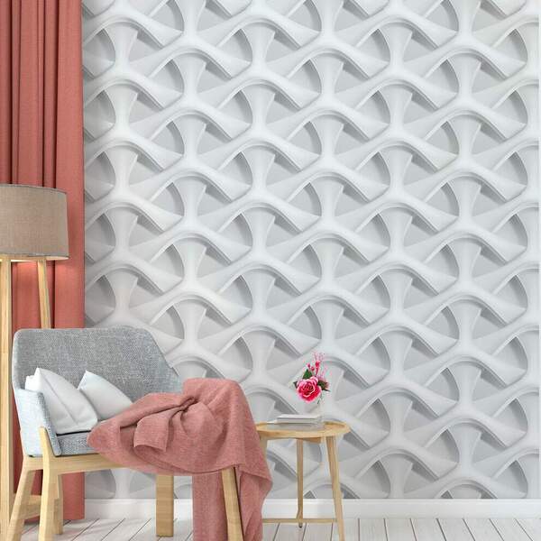 Papel De Parede 3d Hexágonos Entrelaçados-60x300cm