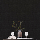 Papel De Parede 3d Lavavel Efeito Tecido Linho Preto Texturiz