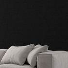 Papel De Parede 3d Lavavel Efeito Tecido Linho Preto Texturiz