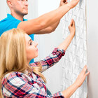 Papel De Parede 3d Triângulos Com Hexágono-60x300cm