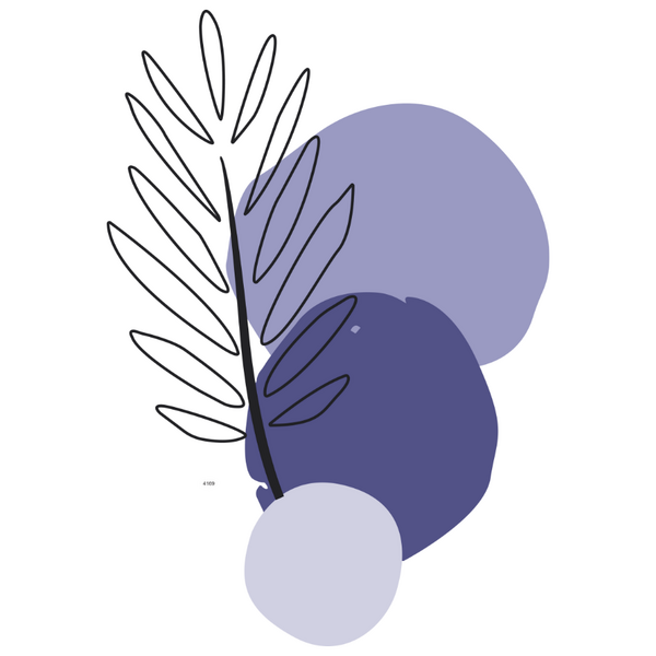 Papel De Parede 45x65cm Adesivo Decorativo Floral Ramos Roxo