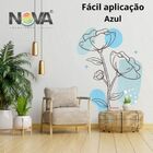 Papel De Parede 70x46 Cm Estilo Boho Floral Azul