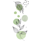 Papel De Parede 90x84cm Floral Adesivo Decorativo Verde