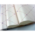 Papel De Parede -  Creme Com Desenho Xadrez - Rolo 10m X 53cm
