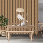 Papel De Parede  Estilo Ripado De Madeira Carvalho 18m