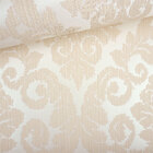 Papel De Parede  Importado Vinilico Bege Arabesco