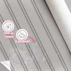 Papel De Parede  Ripado De Madeira Cor Branca 6m