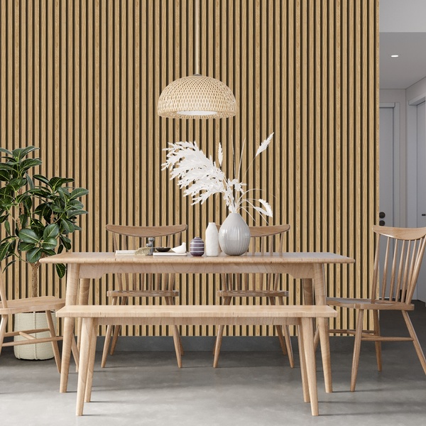 Papel De Parede  Ripado Fino Estilo Madeira Pinus 6m