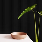 Papel De Parede  Ripado Largo Amadeirada Cor Dark 15m