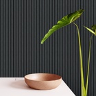 Papel De Parede  Ripado Largo Amadeirada Dark Quarto 3m