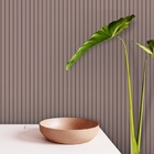 Papel De Parede  Ripado Largo Madeira Marrom Claro 12m