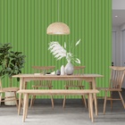 Papel De Parede  Ripado Largo Madeira Verde Claro 3m