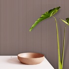 Papel De Parede  Ripado Liso Marrom Clarinho Sala 18m