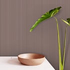 Papel De Parede  Ripado Liso Marrom Clarinho Sala 3m