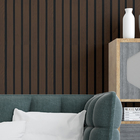 Papel De Parede  Ripas De Madeira Escura Linhas 10m