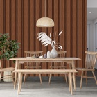 Papel De Parede  Tipo Ripado De Madeira Cerejeira 3m