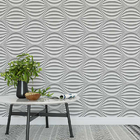 Papel De Parede Abstrato Efeito De Sombras Lavável 3d Tons De