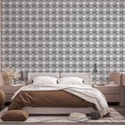 Papel De Parede Adesivo 3d Cinza E Branco 1,0m