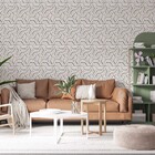 Papel De Parede Adesivo 3d Contrastado Em Branco 1,5m