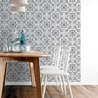 Papel De Parede Adesivo  Geométrico Flores N06120