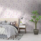 Papel De Parede Adesivo  Menina Borboletas Rosa E Roxa 6mx50cm