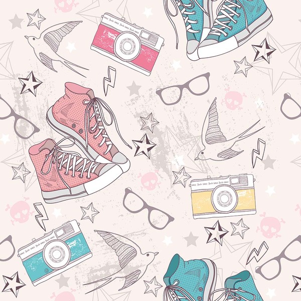 Papel De Parede Adesivo  Menina Teen Grunge Decoração Quarto